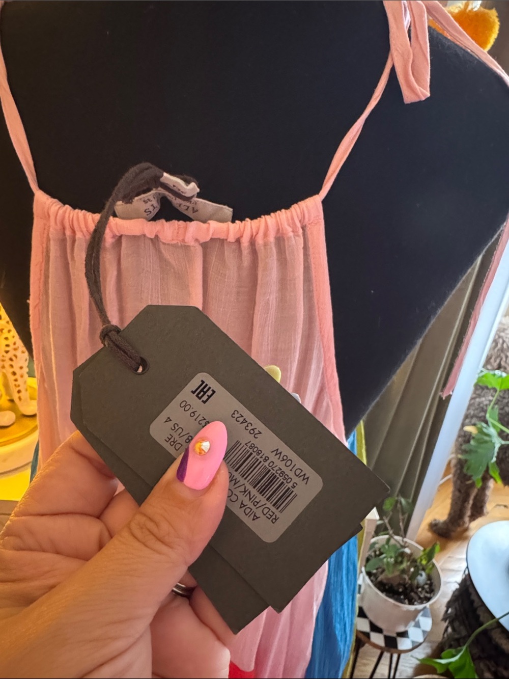 All Saints Pink, Coral and Olive Colorblock Maxi Dress - Picture 12 of 12